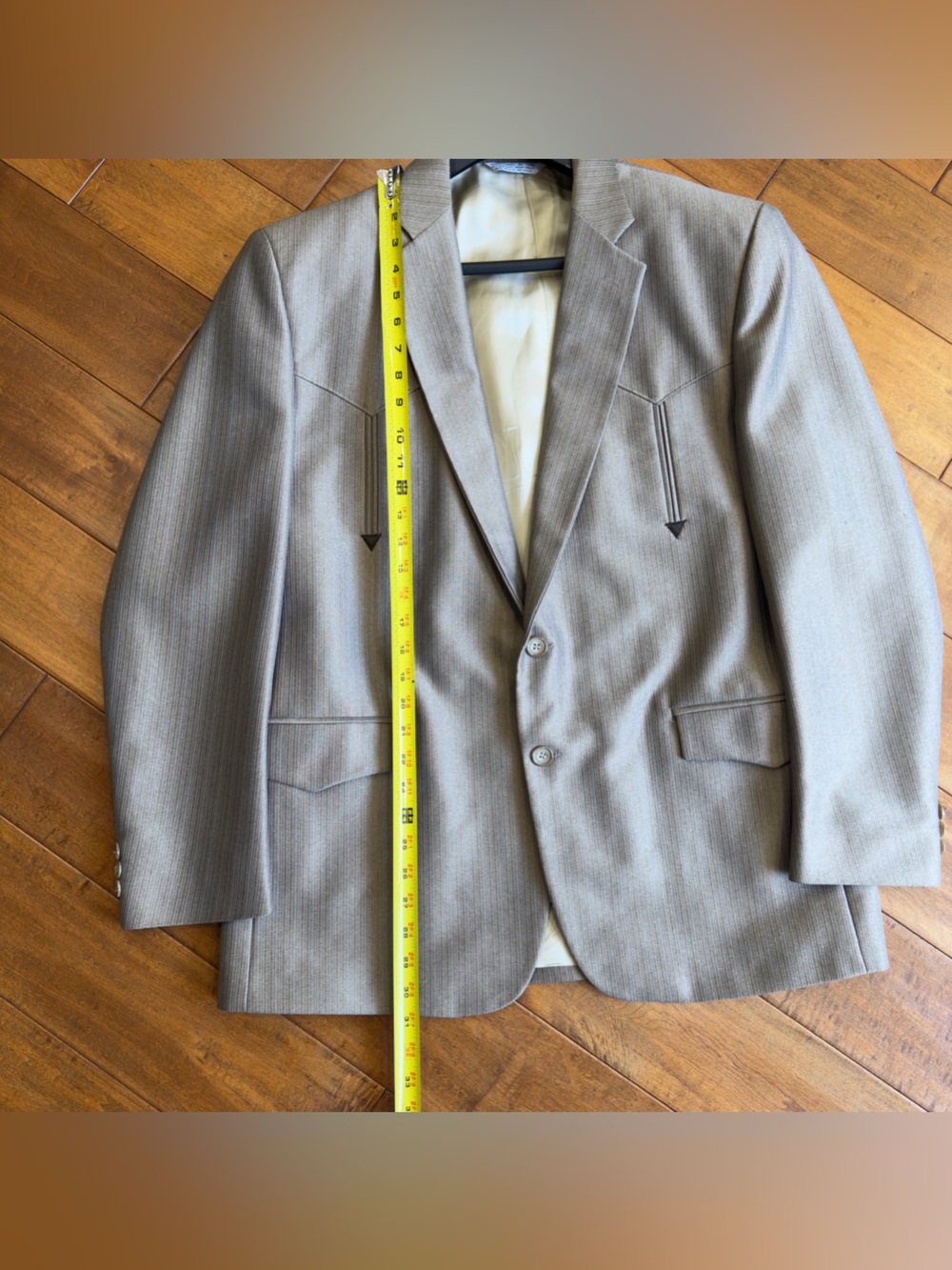 Silverado USA Light Gray Men’s Blazer Jacket - Two-Button Sport Coat - Picture 12 of 14